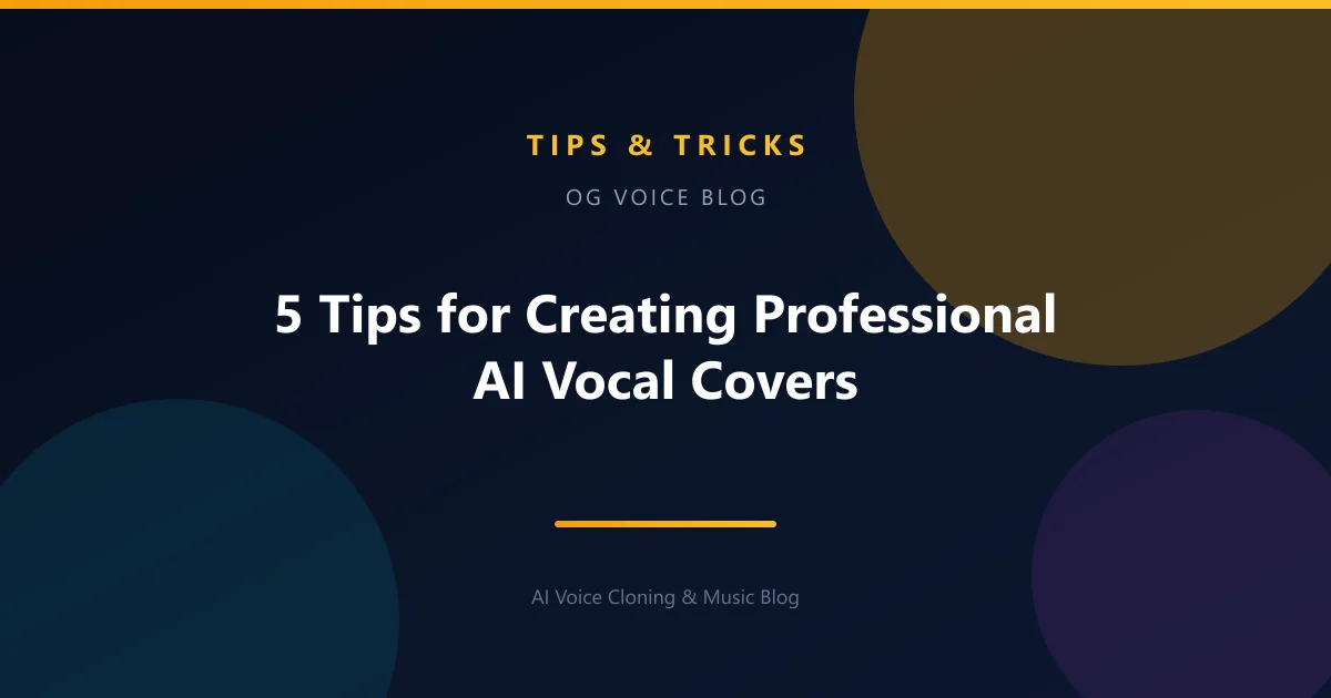 5 Tips for Creating Professional AI Vocal Covers