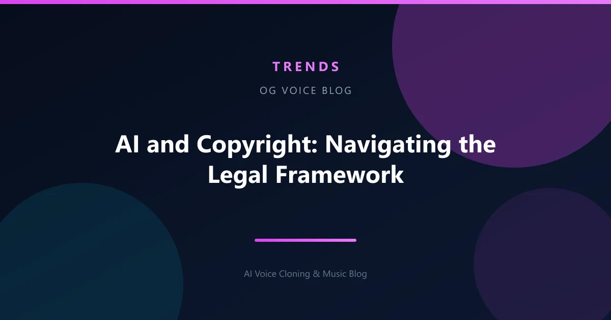 AI and Copyright: Navigating the Legal Framework