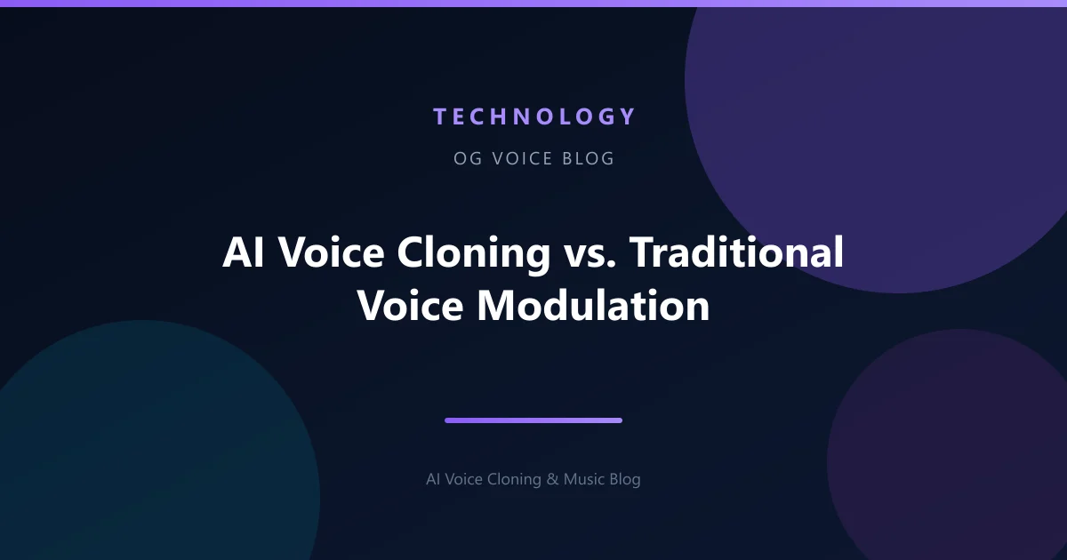 AI Voice Cloning vs. Traditional Voice Modulation