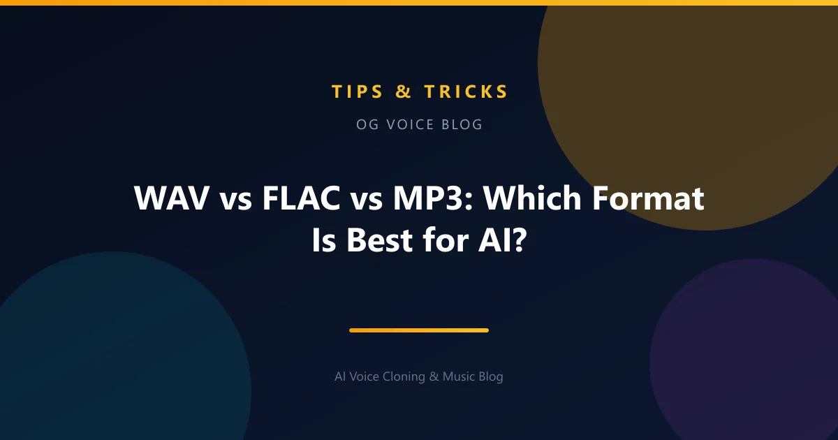 WAV vs FLAC vs MP3: Which Format Is Best for AI?