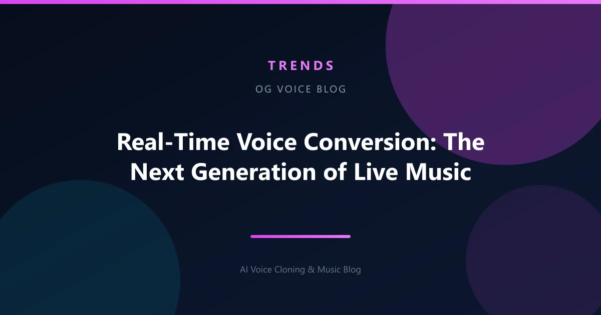 Real-Time Voice Conversion: The Next Generation of Live Music